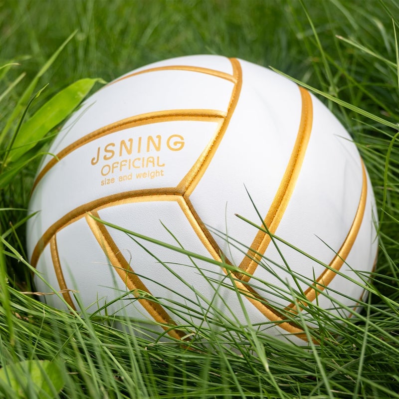 JSNING Golden White Volleyball, Volley lite for Outdoor Indoor Beach Game,Soft Touch,Official Size 5,Gift for Boy Girl Man and Woman - Image 5
